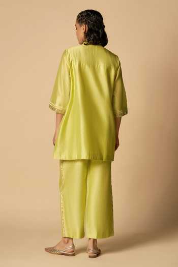 Gulabo By Abu Sandeep Chanderi Striped Pant