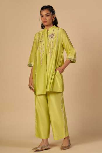 Gulabo By Abu Sandeep Chanderi Striped Pant