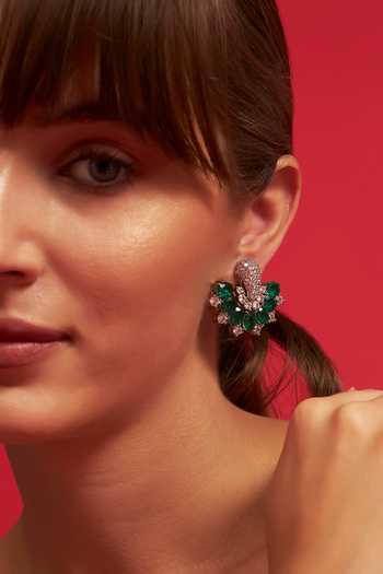Modarta Crystal Embellished Stud Earrings 