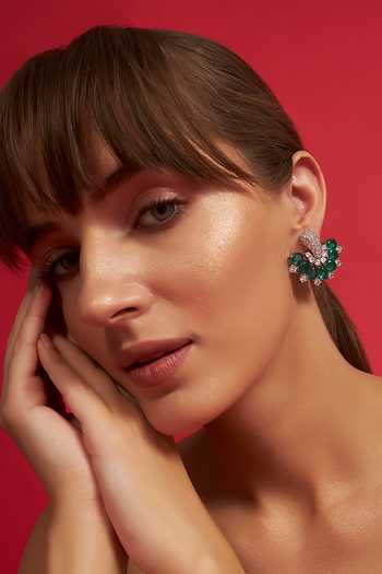 Modarta Crystal Embellished Stud Earrings 