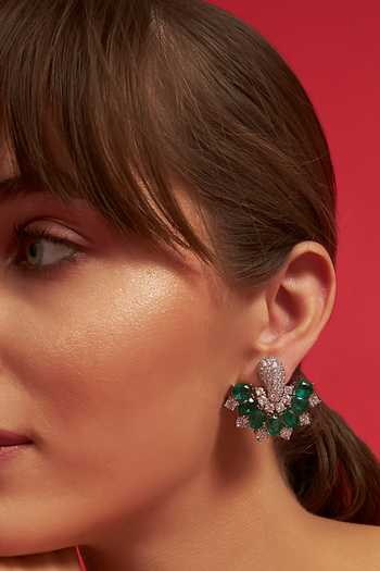 Buy Modarta Silver Plated Crystal Embellished Stud Earrings Online at Aza Fashions Buy_Modarta_Silver Plated Crystal Embellished Stud Earrings _Online_at_Aza_Fashions