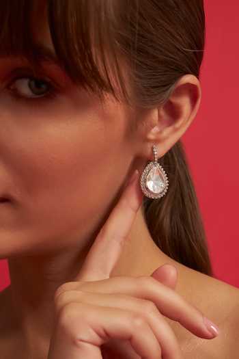 Modarta Silver Plated Polki Crystals Earrings Online at Aza Fashions Modarta_Silver Plated Polki Crystals Earrings _Online_at_Aza_Fashions