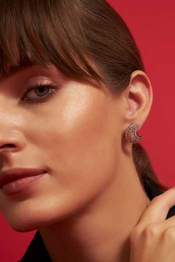 Modarta Crescent Embellished Earrings 