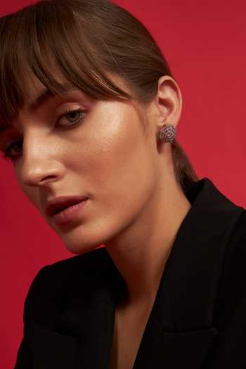 Modarta Geometric Web Pattern Stud Earrings 