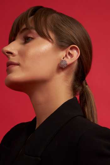 Modarta Geometric Web Pattern Stud Earrings 