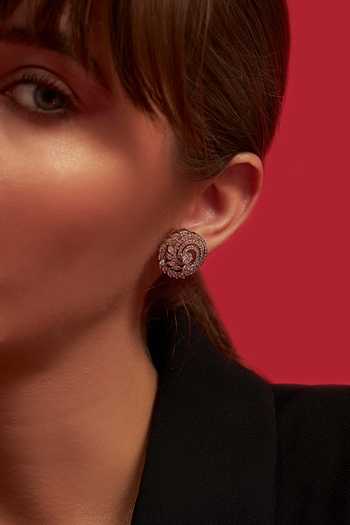 Buy Modarta Silver Plated Floral Spiral Brass Stud Earrings Online at Aza Fashions Buy_Modarta_Silver Plated Floral Spiral Brass Stud Earrings _Online_at_Aza_Fashions