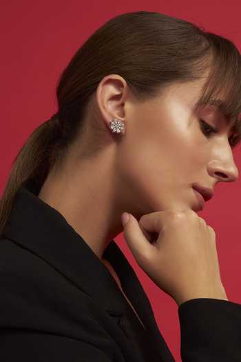 Modarta Flower Crystal Earrings 