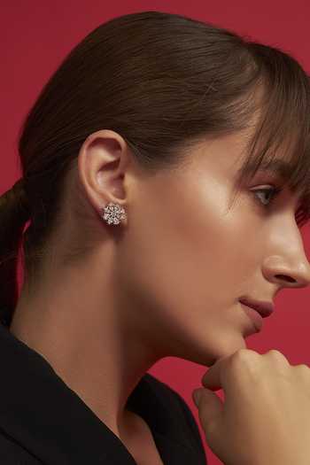 Modarta Flower Crystal Earrings 