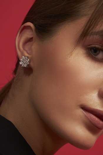Buy Modarta Silver Plated Flower Crystal Earrings Online at Aza Fashions Buy_Modarta_Silver Plated Flower Crystal Earrings _Online_at_Aza_Fashions