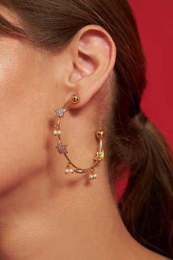 Buy Modarta Gold Plated Hoop Bali Earrings Online at Aza Fashions Buy_Modarta_Gold Plated Hoop Bali Earrings _Online_at_Aza_Fashions
