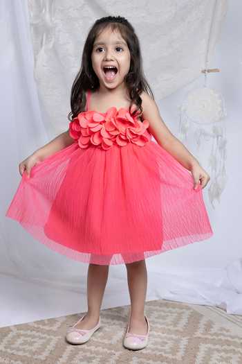 Label Kiaa 3D Flower Embroidered Dress 