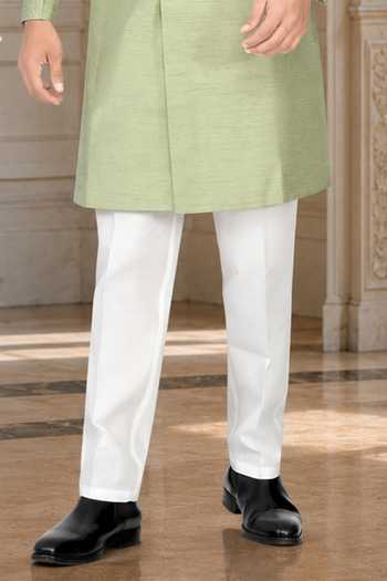Jhambthreads Green Silk, Cotton Sherwani And Polo Pant Set Online at Aza Fashions Jhambthreads_Green Silk, Cotton Sherwani And Polo Pant Set _Online_at_Aza_Fashions