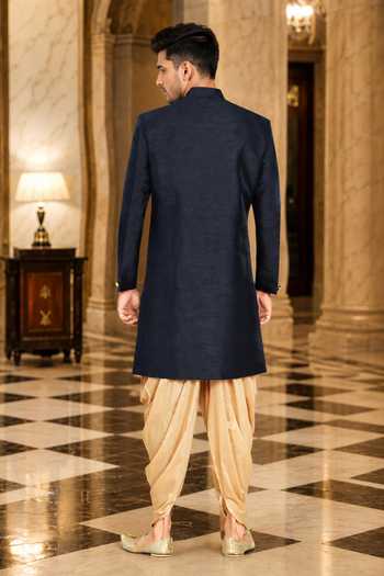 Jhambthreads Silk Sherwani & Peshawari Pant Set 