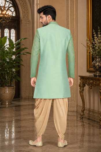 Jhambthreads Attached Sherwani Jacket Set 