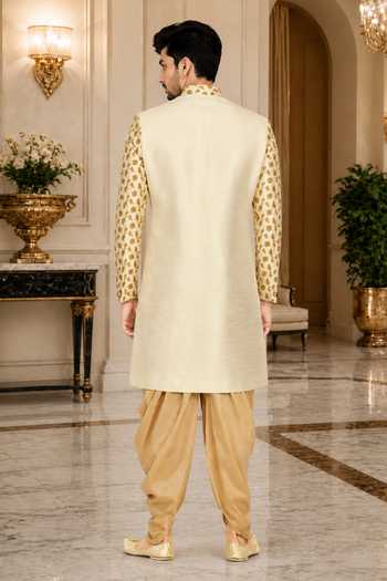 Jhambthreads Embroidered Sleeve Sherwani Set 