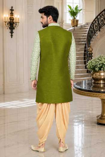 Jhambthreads Embroidered Sherwani Jacket Set 