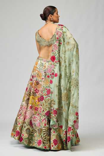 Varun Bahl Floral Embroidered Lehenga Set