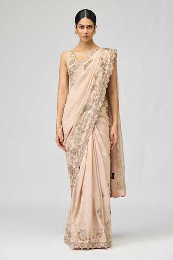 Varun Bahl Viscose Tissue Saree Set 
