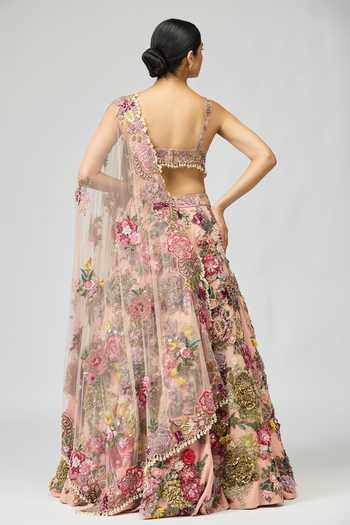 Varun Bahl Embroidered Floral Modal Dupion Lehenga Set