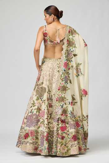 Varun Bahl Floral Embroidered Lehenga Set