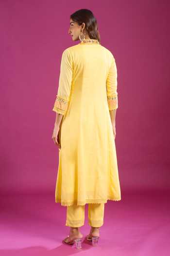Khwaab By Sanjana Lakhani Floral Embroidered Kurta Set 