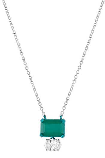 Isharya Green Lunara Pendant Necklace Online at Aza Fashions Isharya_Green Lunara Pendant Necklace _Online_at_Aza_Fashions