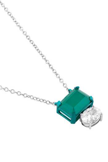 Buy Isharya Green Lunara Pendant Necklace Online at Aza Fashions Buy_Isharya_Green Lunara Pendant Necklace _Online_at_Aza_Fashions