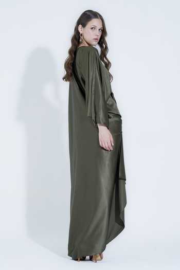 NA-KA Satin Draped Gown 
