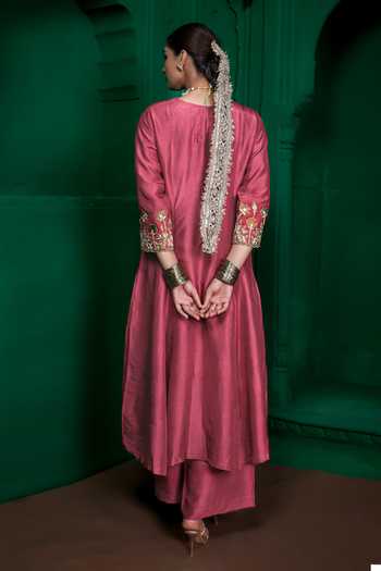 Charu Makkar Malini Border Embroidered Kurta & Pant Set