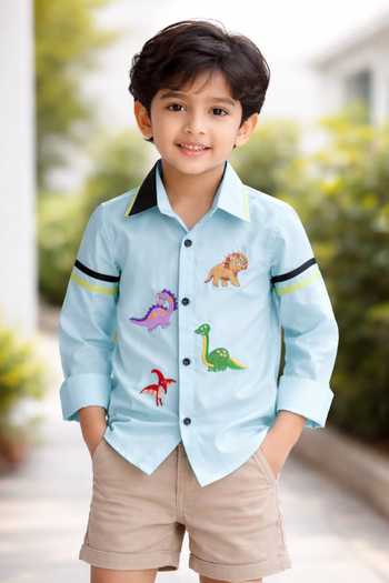 Toplove Dino Embroidered Shirt 