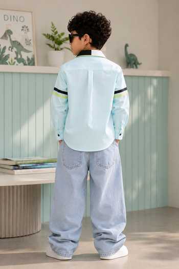 Toplove Dino Embroidered Shirt 