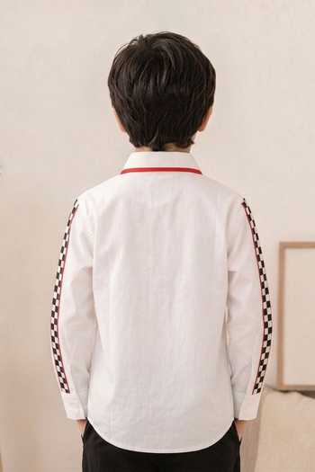 Toplove Red Racer Embroidered Shirt 