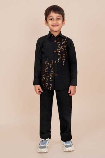 Toplove Copper Embroidered Shirt 