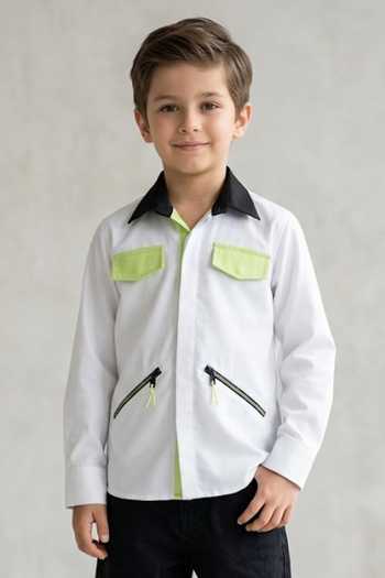 Toplove Cotton Neon Strapped Shirt 