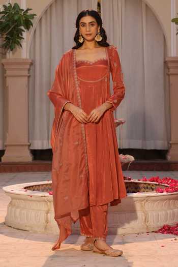 SEHER JAIPUR Zeya Embroidered Anarkali Set 