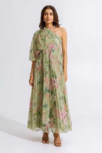 Aroop Shop India Olivia One Shoulder Maxi Dress