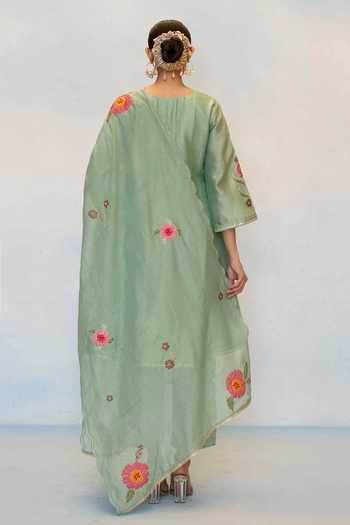 AM by Anita Mittal Gul Silk Chanderi Anarkali Set 
