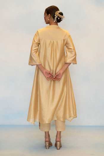 AM by Anita Mittal Saba Silk Chanderi Kurta & Pant Set 