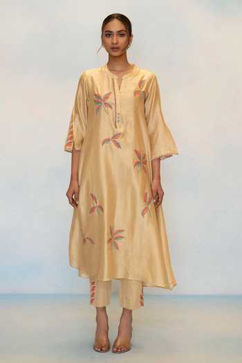 AM by Anita Mittal Saba Silk Chanderi Kurta & Pant Set 