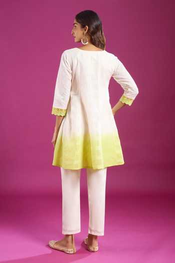 Khwaab By Sanjana Lakhani Straight Embroidered Kurta & Pant Set 