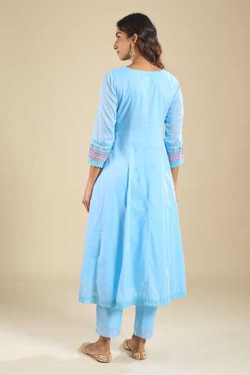 Khwaab By Sanjana Lakhani Printed Cotton Kurta Set With Dupatta And Pant 