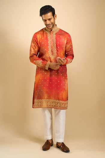 Buy Arihant Rai Sinha Multi Color Silk, Viscose, Polyester Embroidered And Woven Buttis Kurta Set Online at Aza Fashions Buy_Arihant Rai Sinha_Multi Color Silk, Viscose, Polyester Embroidered And Woven Buttis Kurta Set _Online_at_Aza_Fashions