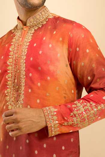 Buy Arihant Rai Sinha Multi Color Silk, Viscose, Polyester Embroidered And Woven Buttis Kurta Set Buy_Arihant Rai Sinha_Multi Color Silk, Viscose, Polyester Embroidered And Woven Buttis Kurta Set