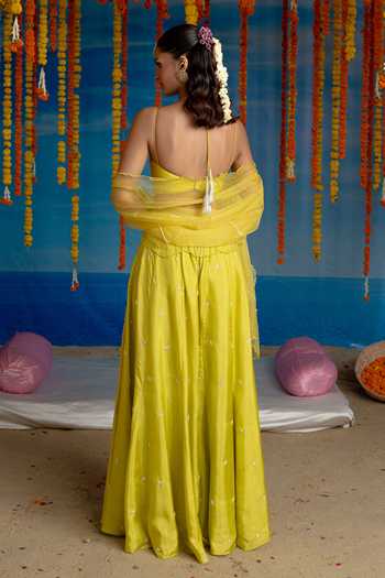 Mint Blush Bellini Embroidered Top Palazzo Set 
