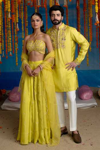 Buy Mint Blush Green Silk, Organza Halter Neck Bellini Embroidered Top Palazzo Set Online at Aza Fashions Buy_Mint Blush_Green Silk, Organza Halter Neck Bellini Embroidered Top Palazzo Set _Online_at_Aza_Fashions