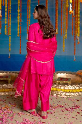 Mint Blush Vivid Embroidered Kurta Set 