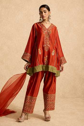 Meesa Leela Hand Embroidered Anarkali Set 