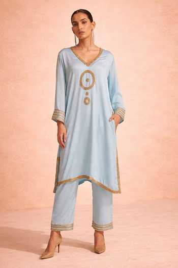 Meesa Rubaru Hand Embroidered Kurta & Pant Set 