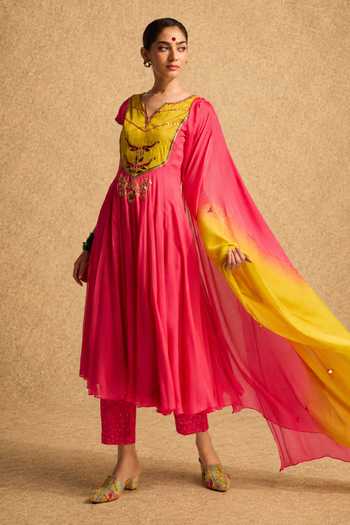 Meesa BindiyaYoke Embroidered Anarkali Set 