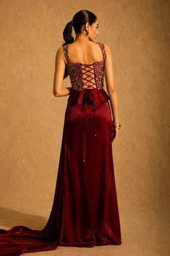 Meesa Noor E Ishq Hand Embroidered Corset & Skirt Set 